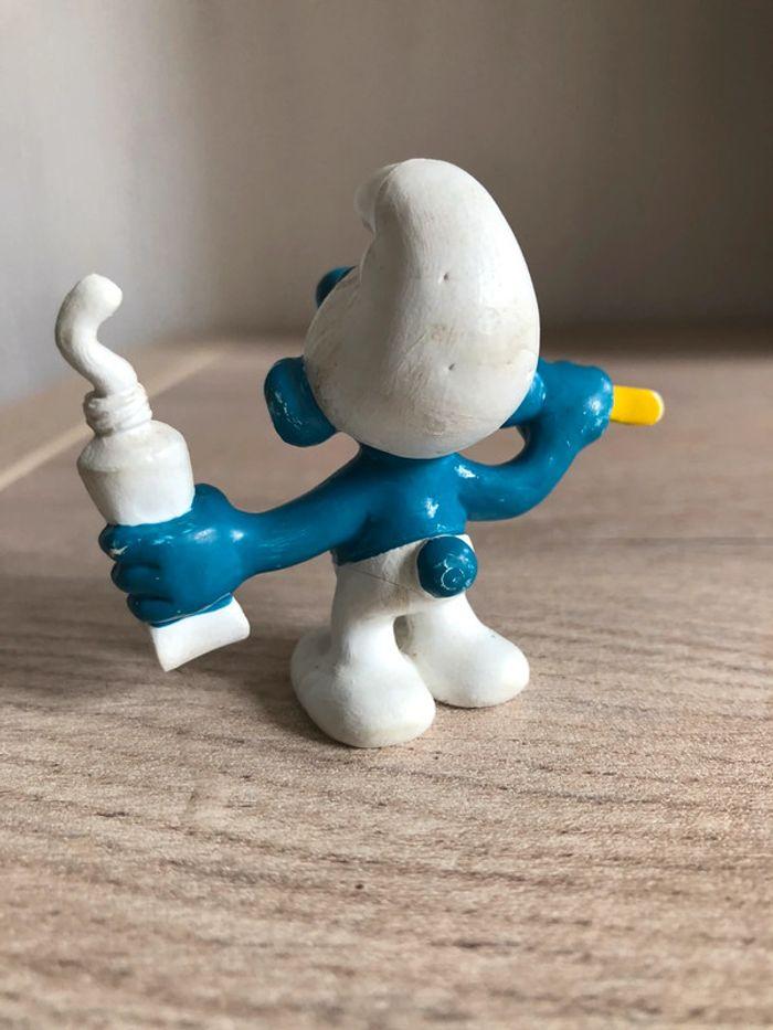 Figurine vintage publicitaire schtroumpfs fluocaril schleich peyo 1979 - photo numéro 4