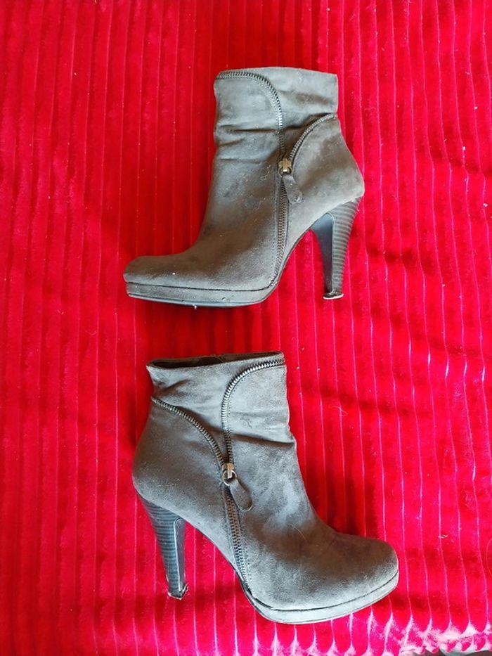 Bottines talons taupe - photo numéro 2