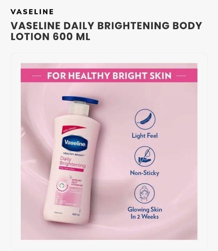 Vaseline Brightening 600 ml  25€  (2 pots  à  40€) - photo numéro 3