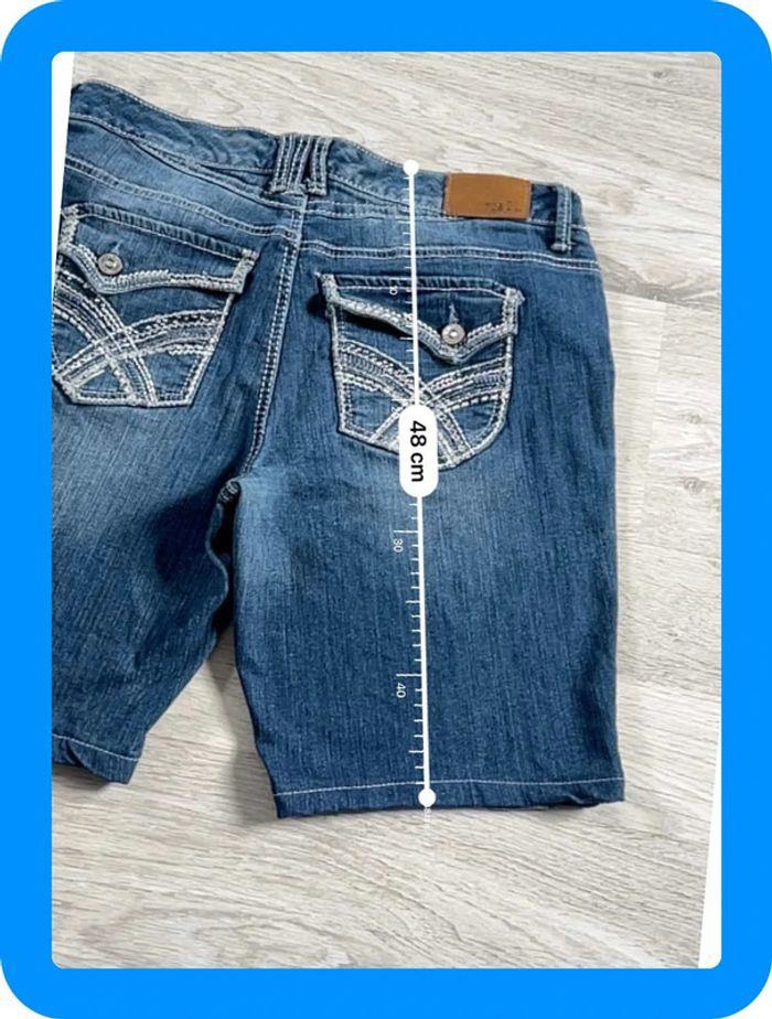 🩳 Short vintage brodé en jean  Bleu Taille S 🩳 - photo numéro 4