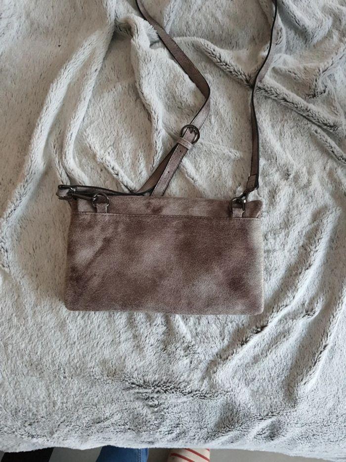 Sac a bandoulière mauve argenté - photo numéro 5