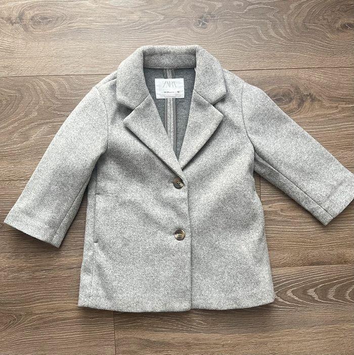 Manteau Zara gris taille 18/24 mois - photo numéro 3