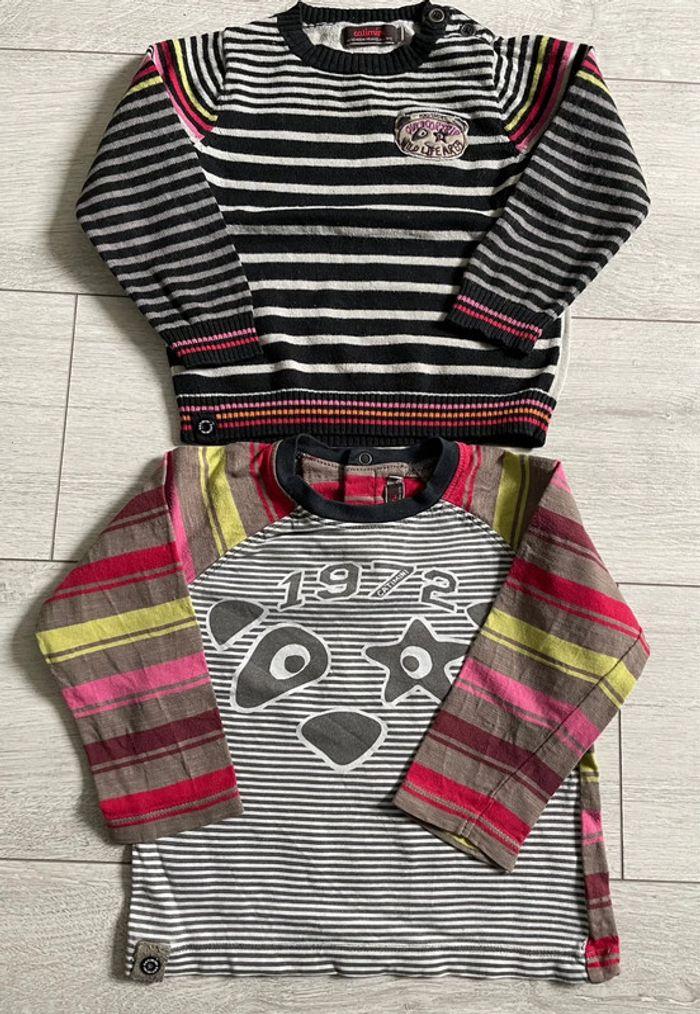 Duo catimini pull et t-shirt manches longues 2 ans - photo numéro 1