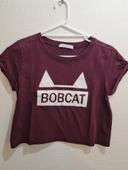 Joli Crop top Sandro bordeaux