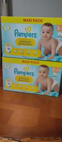 Couches Pampers Maxi pack premium protection taille 3 lot de 2