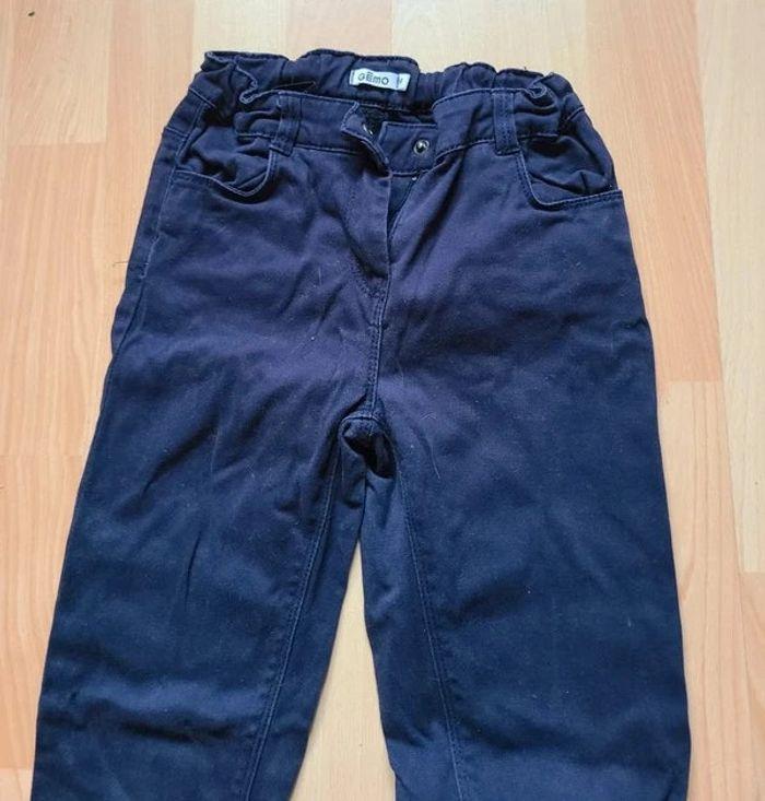 Pantalon en toile marine 10 ans fille - photo numéro 2