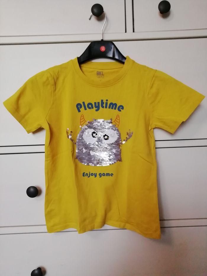 Tee-shirt jaune Playtime garçon 6 ans - photo numéro 5