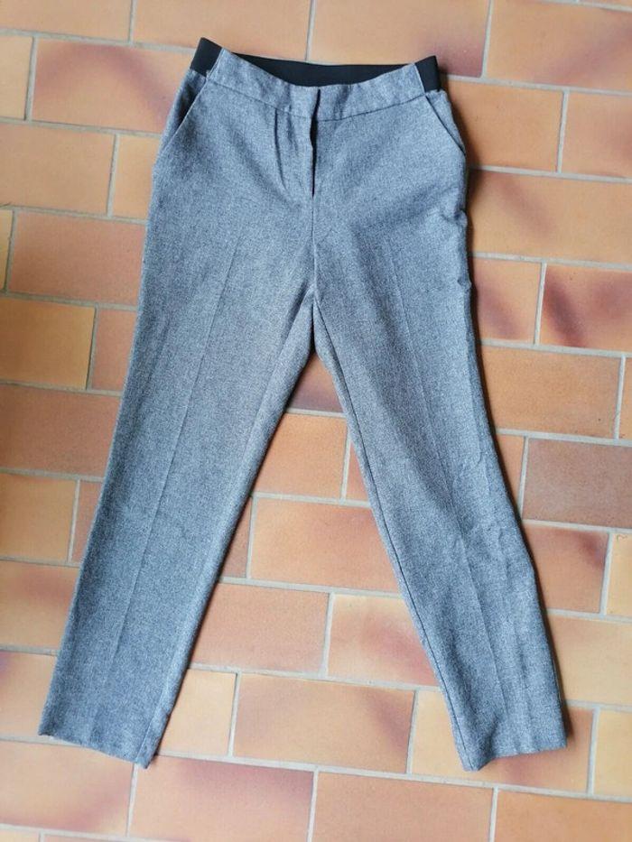 Pantalon slim, gris chiné, Primark, 34 Neuf - photo numéro 1