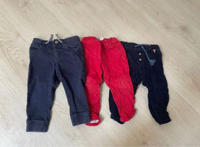 Lot 3 pantalons chauds garçon 18 mois