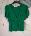 Blouse verte imprimé pois Promod dressing Kelly