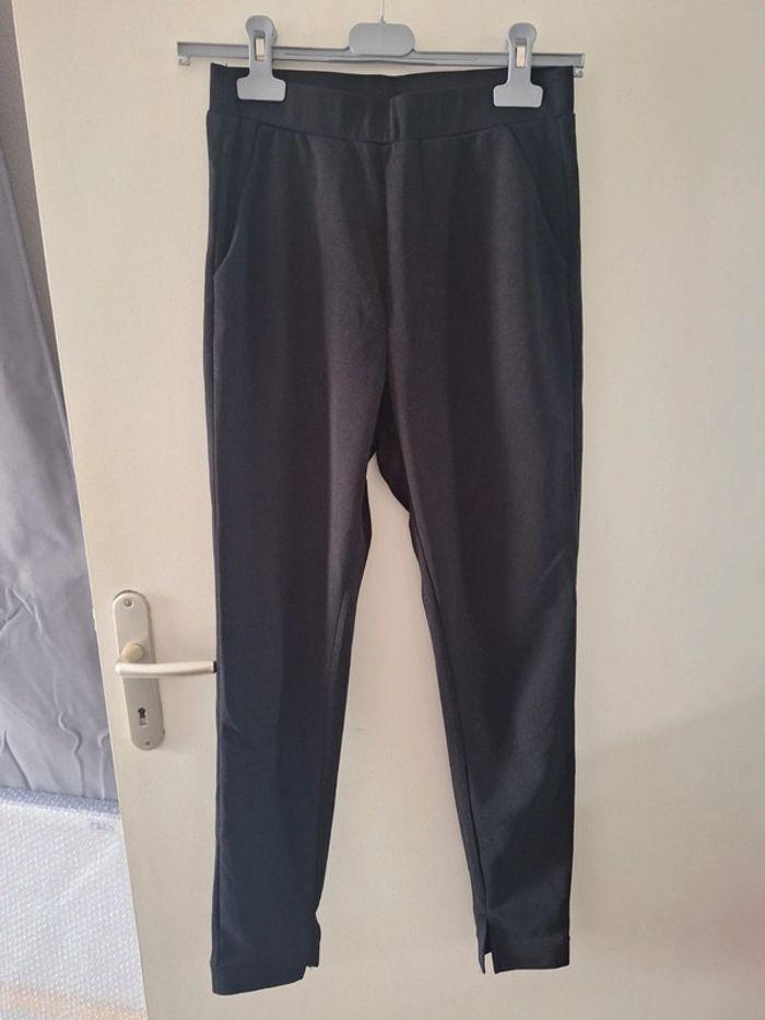 Pantalon noir à taille élastique taille XS - photo numéro 1