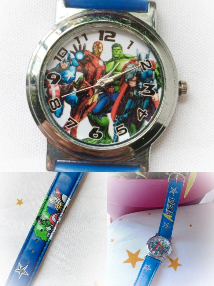 Montre watch bracelet bleu Avenger Marvel comics Hulk américain captain Ironman thor stainless - photo numéro 1