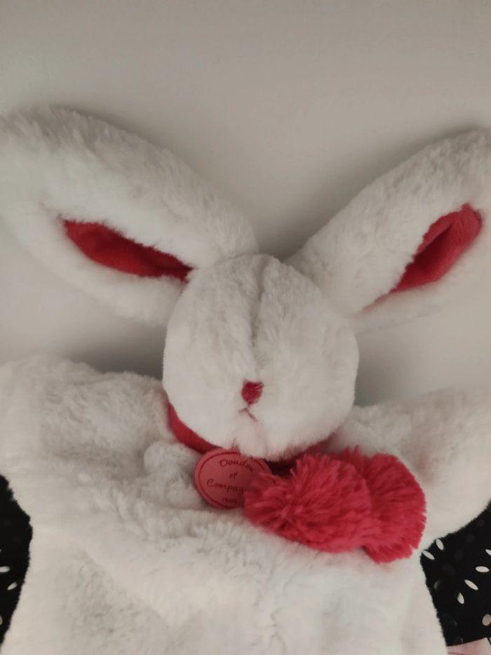 Doudou marionnette lapin pompon - photo numéro 3