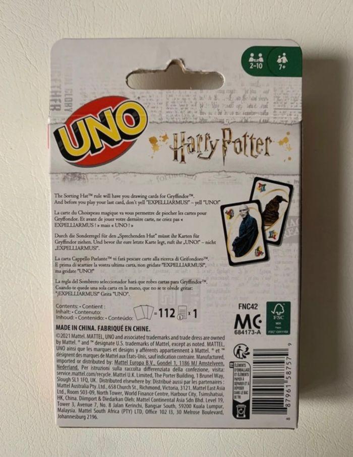 Jeu de cartes Uno Harry Potter - photo numéro 2