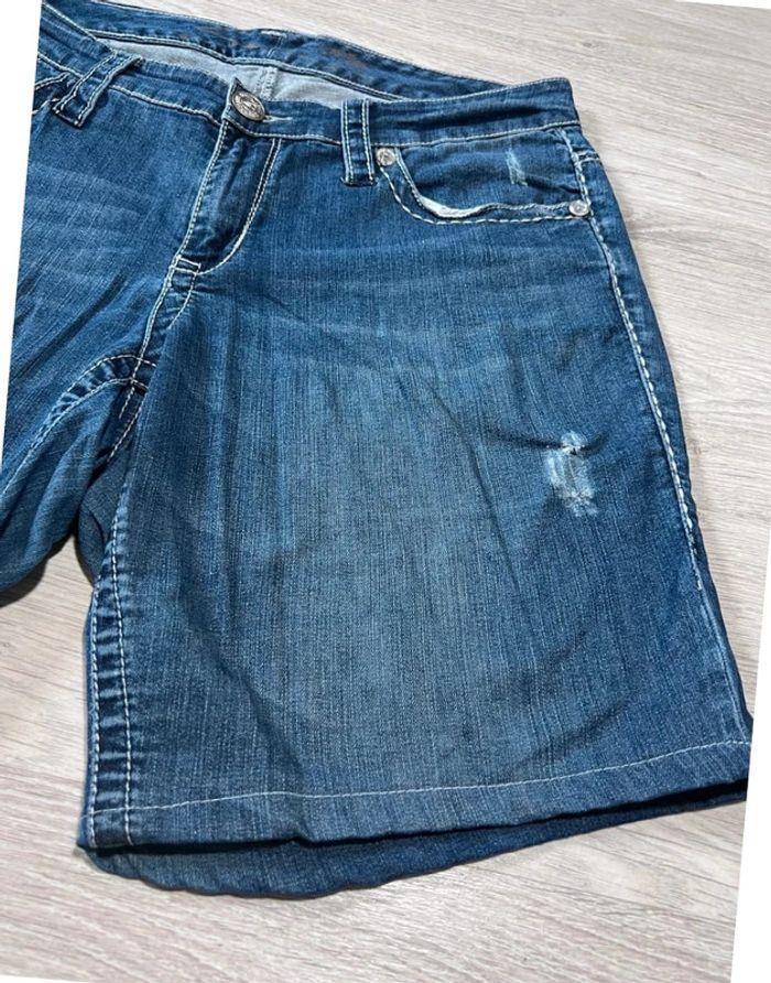 🩳 Short vintage brodé en jean Seven 7  Bleu Taille M 🩳 - photo numéro 16