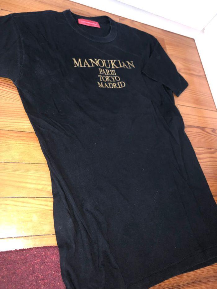 Vintage Tee shirt Noir Alain Manoukian 80's taille XL / 42 / 14 - photo numéro 5