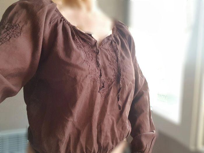 Blouse brodée courte fluide Hennes femme - photo numéro 5