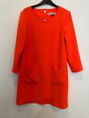 Mademoiselle Tara superbe robe orange vif