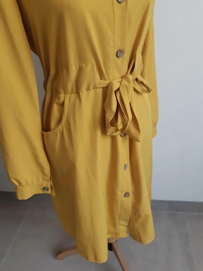 Robe chemise jaune - photo numéro 4