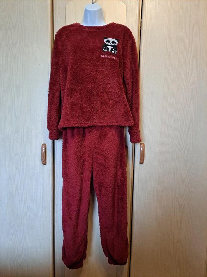 Pyjama bordeaux bien chaud taille S