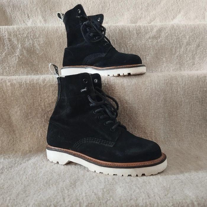 dr.martens pascal daim noir semelles blanches taille 37 - photo numéro 2