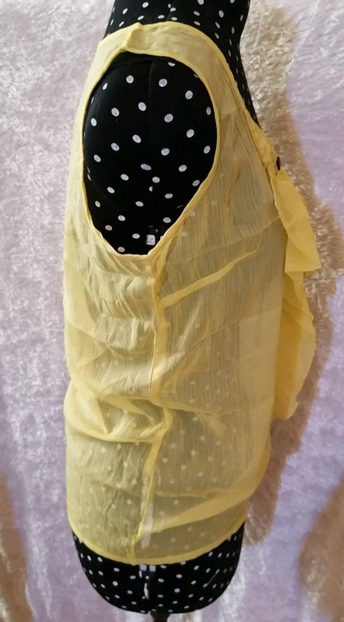 💖 Chemise manche courte à noeud jaune 💖 - photo numéro 2