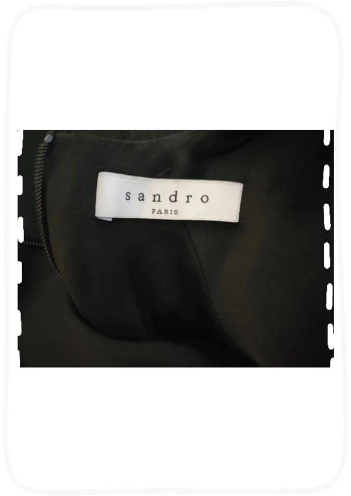 robe noire Sandro en laine vierge noir taille S - photo numéro 8