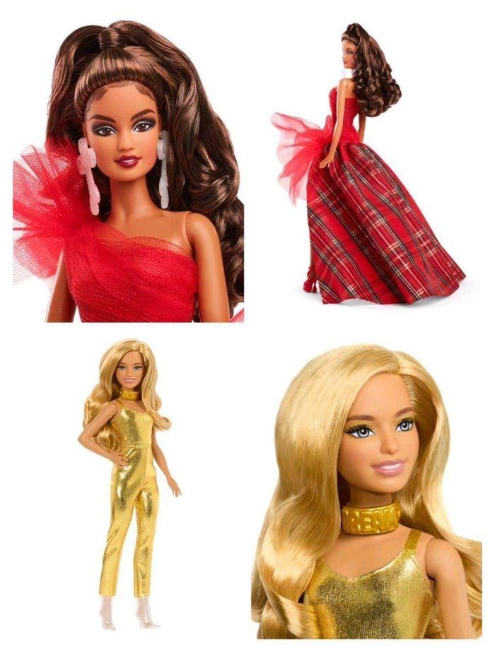 Barbie signature châtain joyeux Noël et barbie blonde fashionistas - photo numéro 2