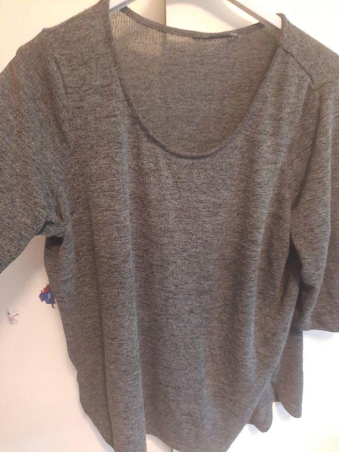 pull fin femme gris taille 46/48 - photo numéro 2