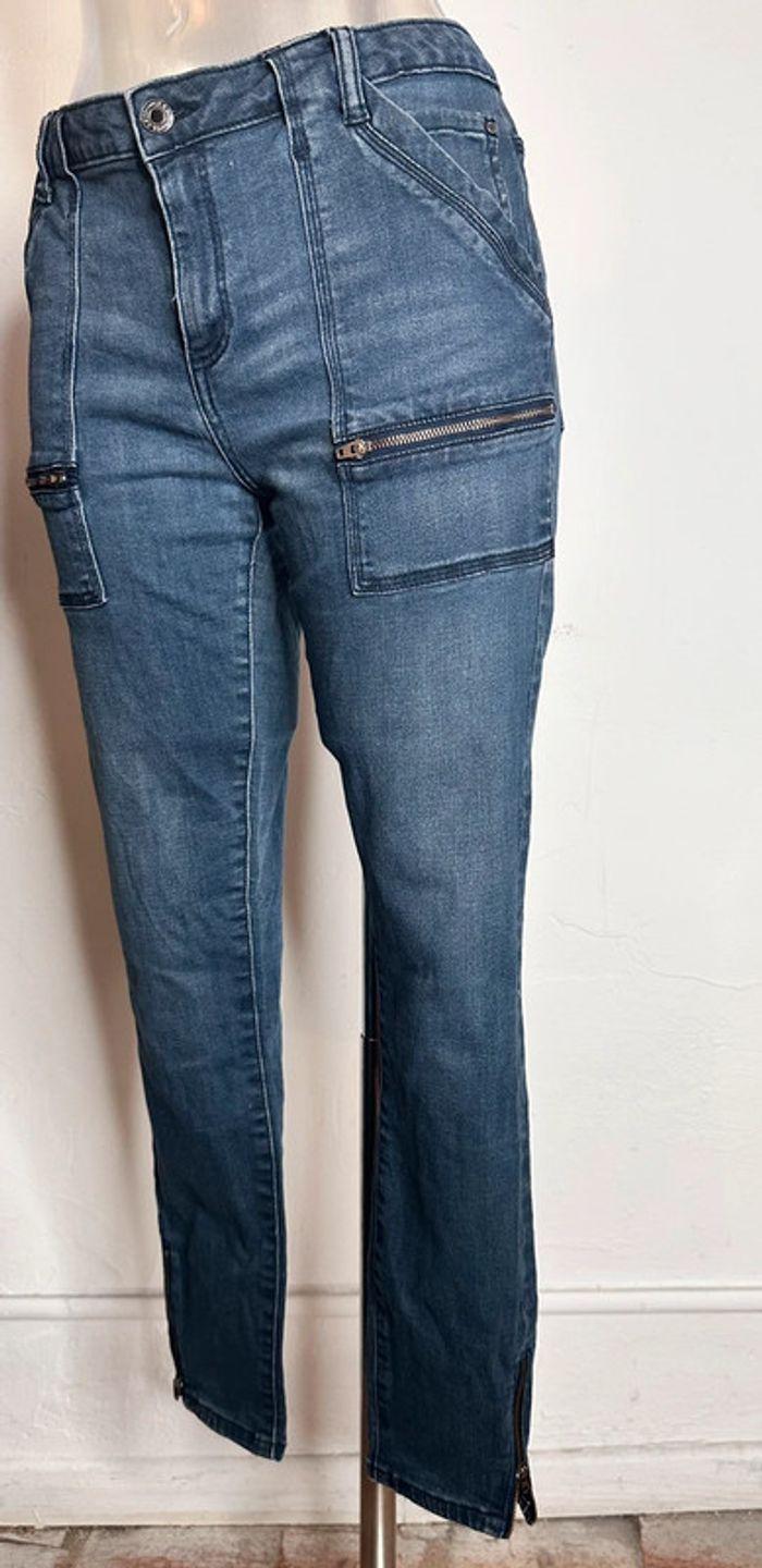 Jean cargo stretch ikks slim 7/8ème taille 40 - photo numéro 4