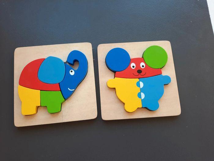 Lot 2 Puzzle enfant en bois