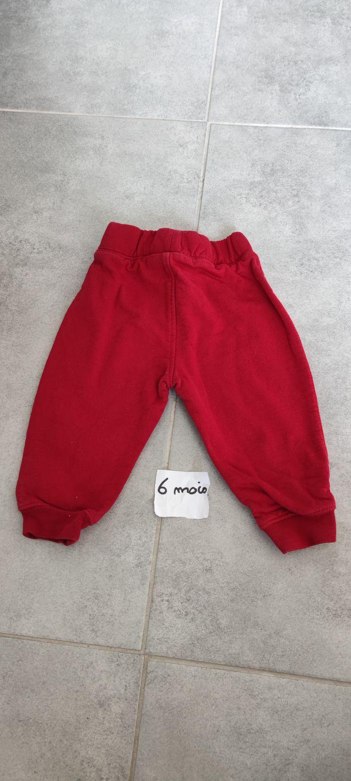 Pantalon jogging rouge bébé 6 mois - photo numéro 2