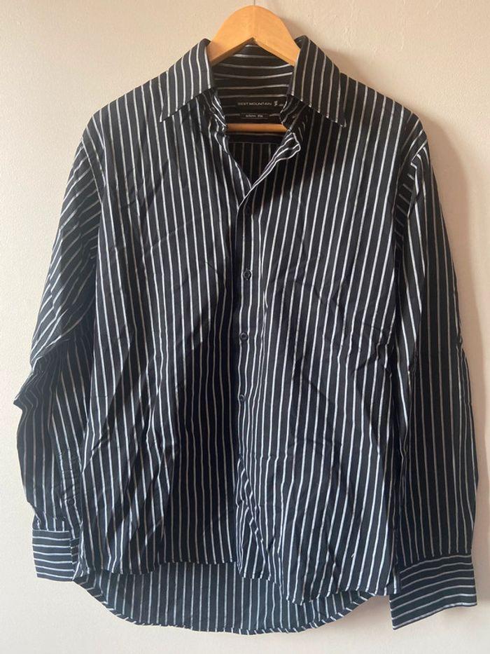 Chemise homme à rayures noire et blanche - photo numéro 1