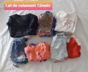 Lot de vêtements 12 mois