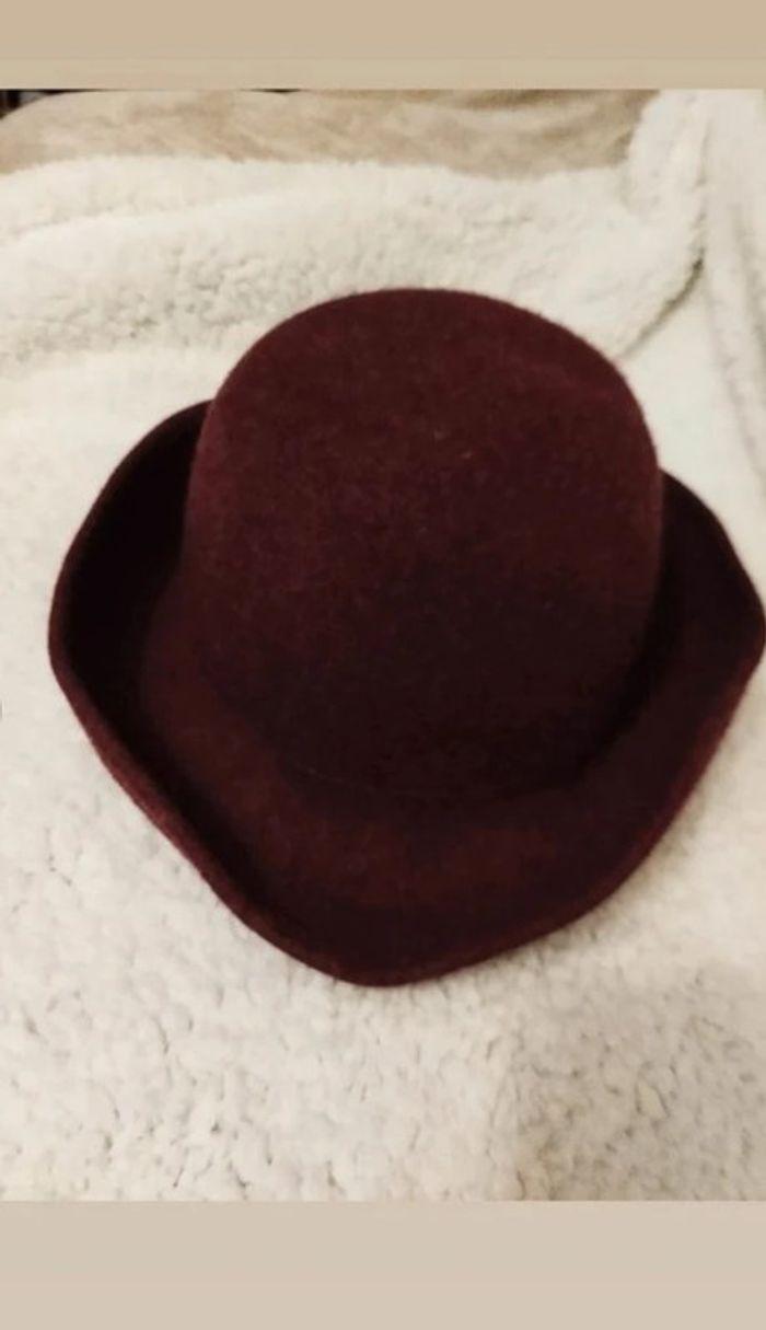 Chapeau vintage femme  bordeaux  automne hiver 💗 - photo numéro 4