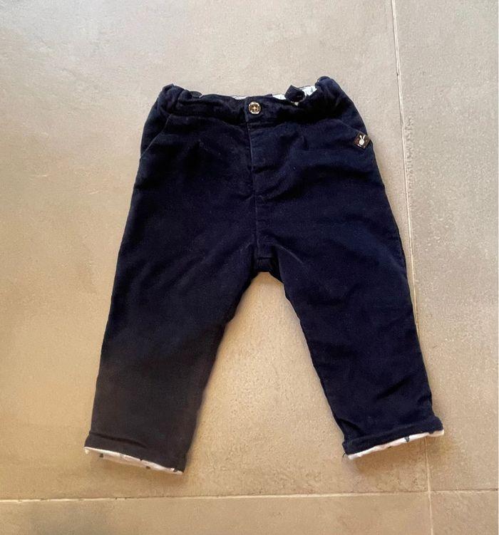 Sergent Major Pantalon velours  côtelé bleu marine garçon 18 mois - photo numéro 1