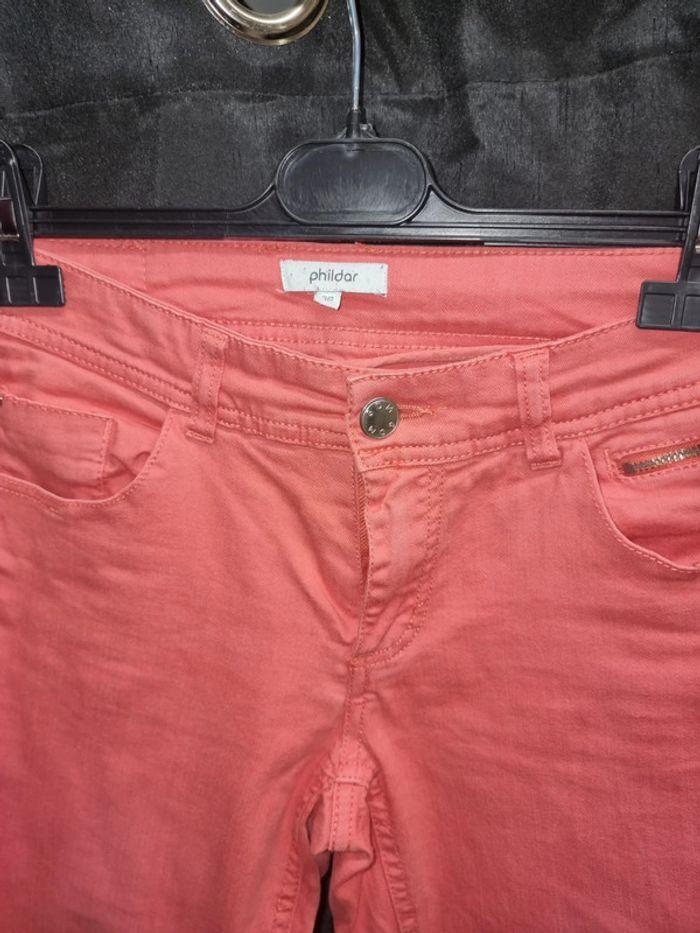 Pantalon jeans  corail taille 36 Phildar - photo numéro 2