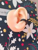 Earcuff noir strass paris