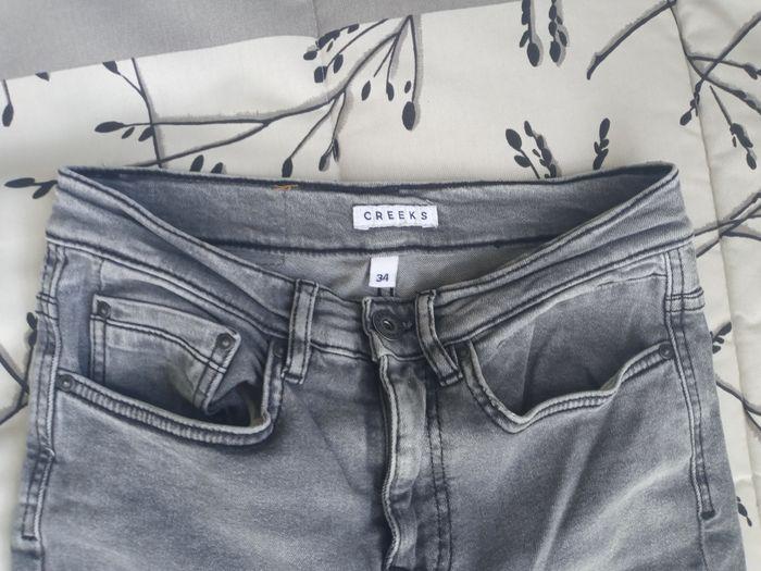 Jeans Creeks taille 34 gris - photo numéro 2