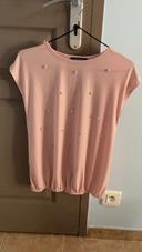 Teeshirt perle rose