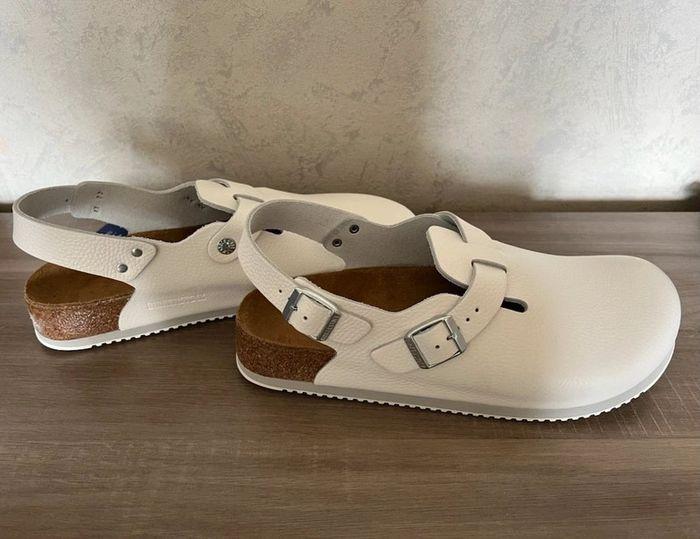 Birkenstock Tokio prof White en cuir, taille 45, largeur normale, neuves (avec étiquettes et boîte) - photo numéro 5