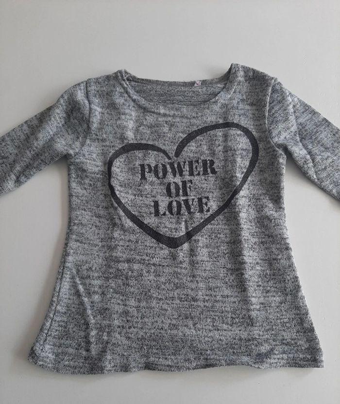 T-shirt P'tit Môme gris taille 3 ans / 98 cm - photo numéro 1