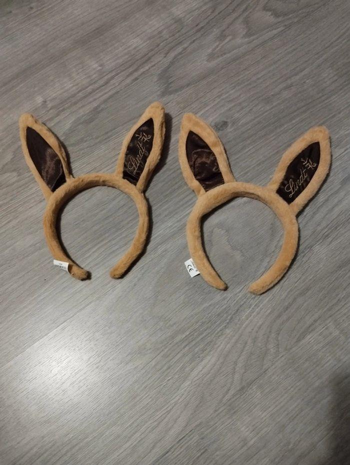 Lot de 2 serre-tête lapin de Pâques marron Lindt neuf