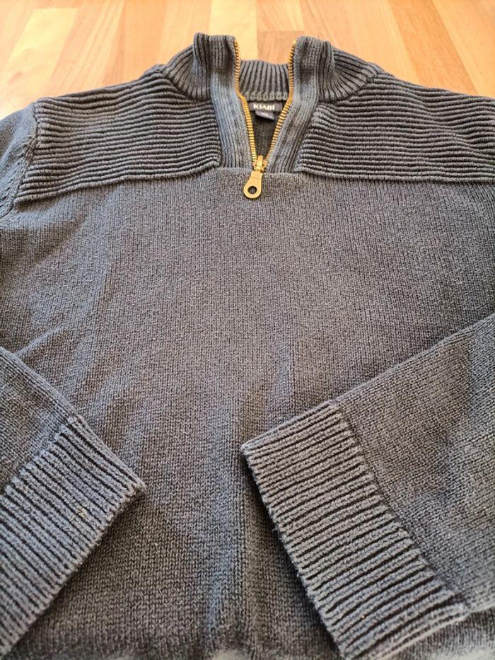 Pull bleu marine zippé 10 ans - photo numéro 4