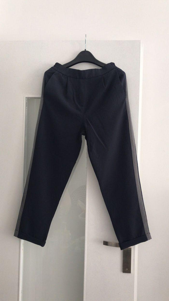 Pantalon bleu marine et gris - photo numéro 1