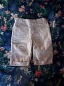 Short garçon fines rayures beige et blanc Status Team 4 ans