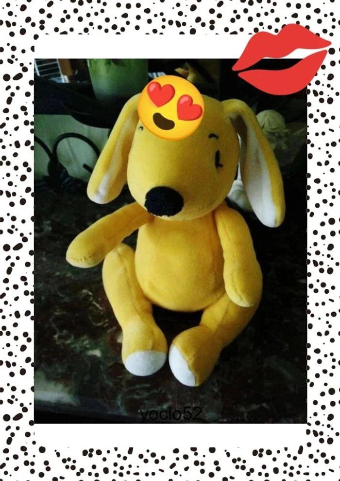 Peluche chien jaune - photo numéro 3