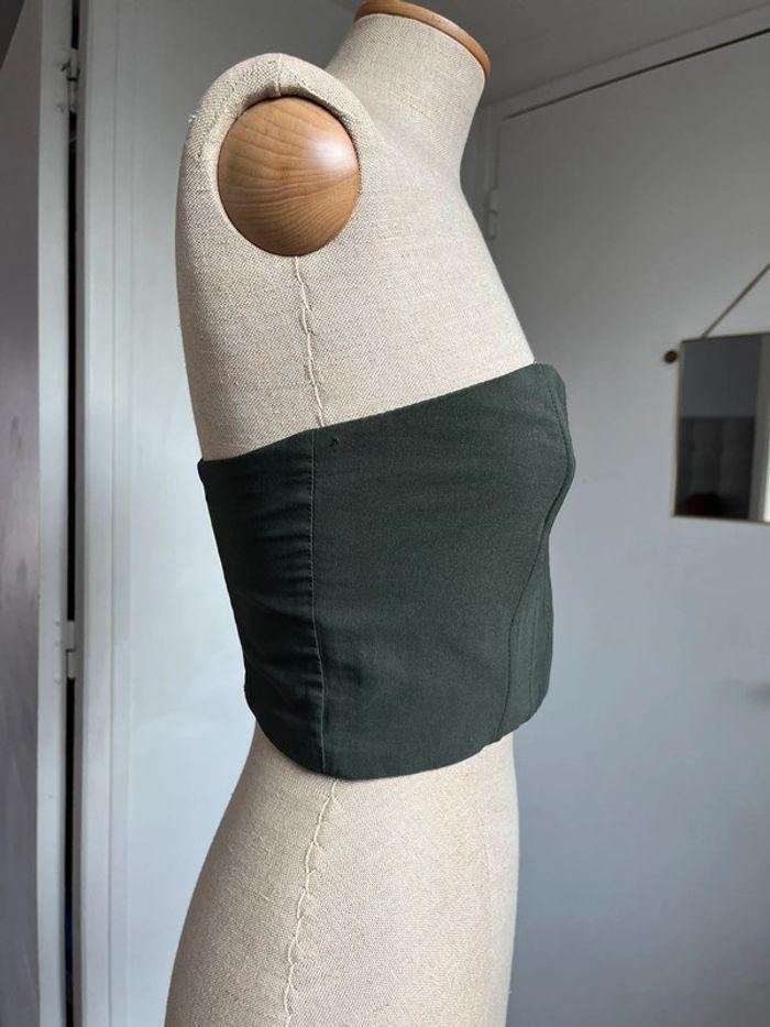 Bustier Zara vert kaki XS - photo numéro 5