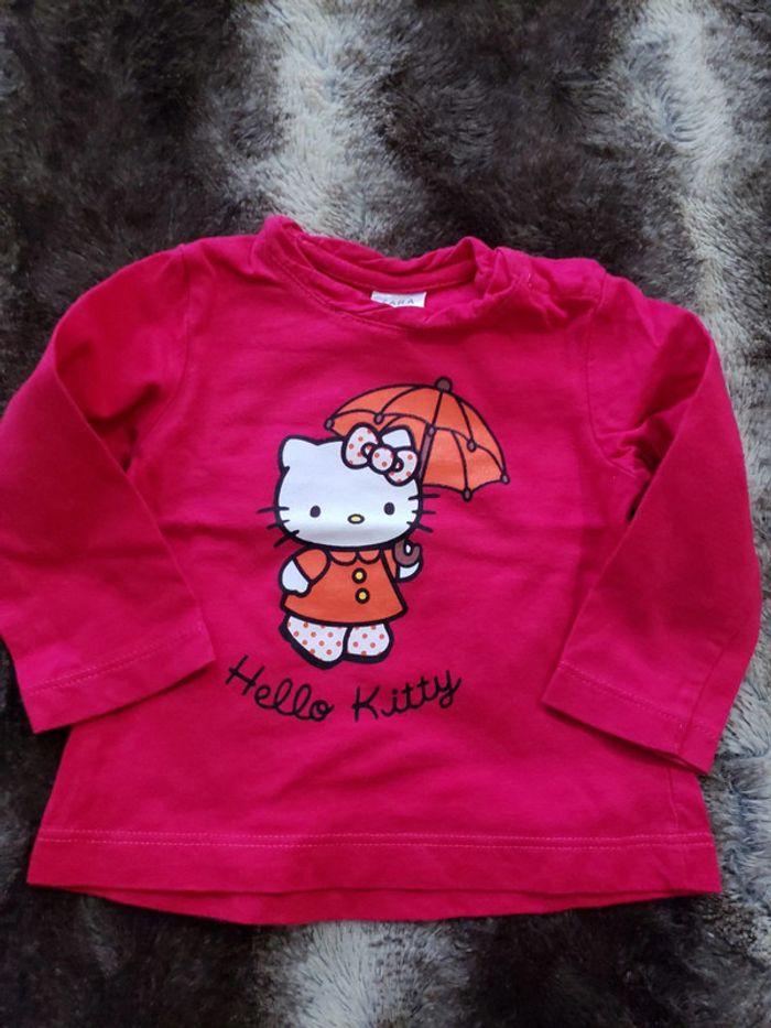 Maillot manches longues Hello Kitty 3  6 mois chat fille - photo numéro 4