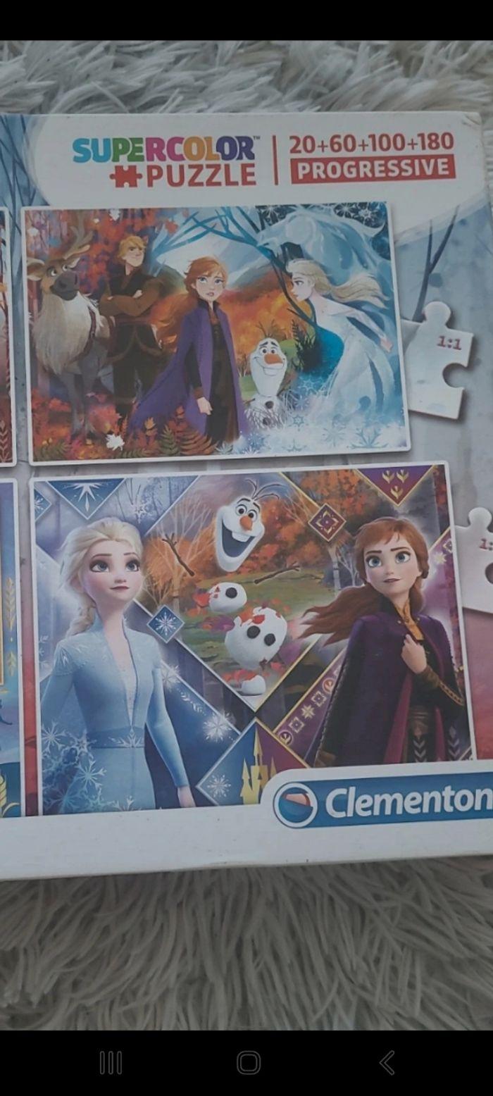 Lot de 4 Puzzles reines des neiges 2 , progressifs - photo numéro 2